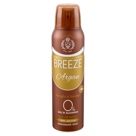 Breeze Argan Vaniglia e Sandalo Deodorante Spray 150 mL